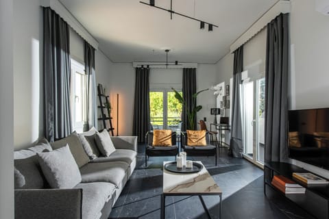 Spacious livingroom with modern comfort