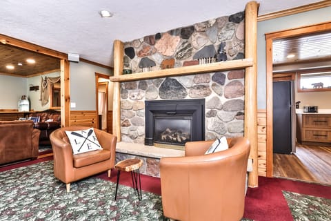Cuddling up around the fireplace is a great way to end the day!