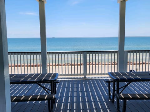Patio at beach front
