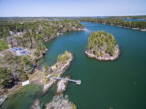 
Aerial view of the oceanfront property