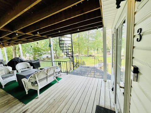 View from unit 3 front door to the backyard