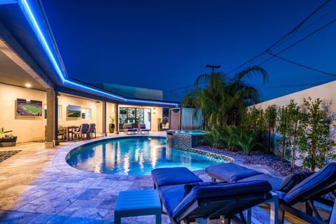 The Resort setting backyard is great during the day and night!