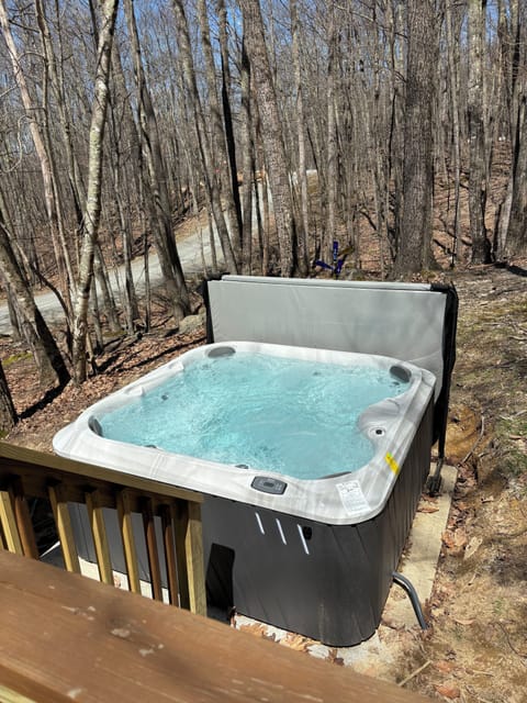 Newly installed hot tub
