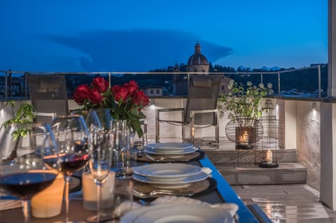 Panoramic terrace perfect for breakfast, lunch, dinner or an evening cocktail