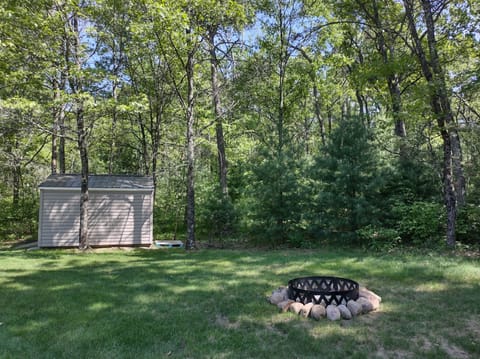 Firepit in the private backyard. Firewood is provided onsite.