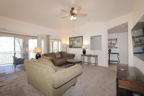 Living area with 65'' smart TV