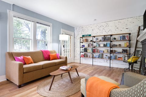 Comfortable living room with whimsical decor