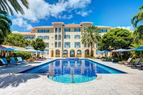 Our stunning pool with hot tub