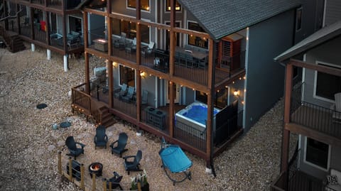 Private firepit off the back deck