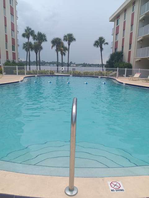 heated salt water pool