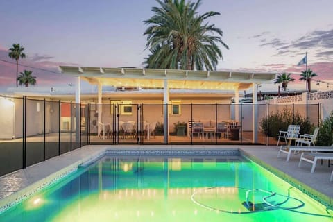 Amazing brand new heated pool with safety fence