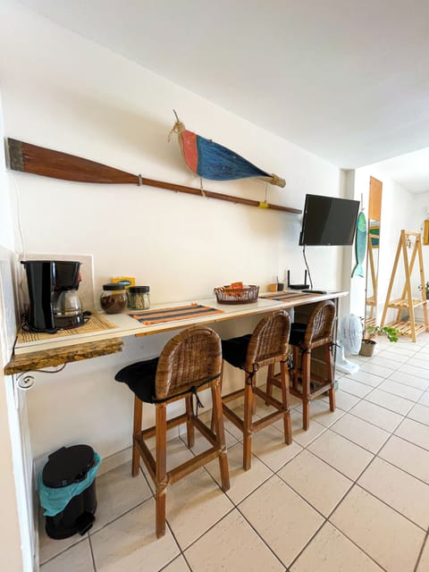 Family Studio, 2 Double Beds, Ensuite, Ocean View | Living area | 40-inch Smart TV with satellite channels, TV