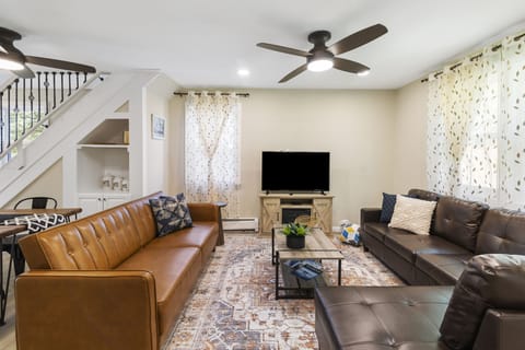 Living room with electric fireplace!