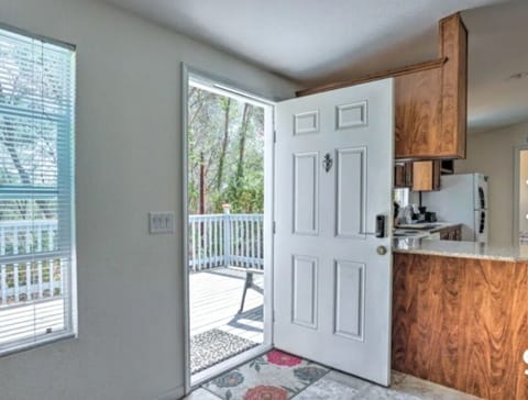 Main entrance with door code