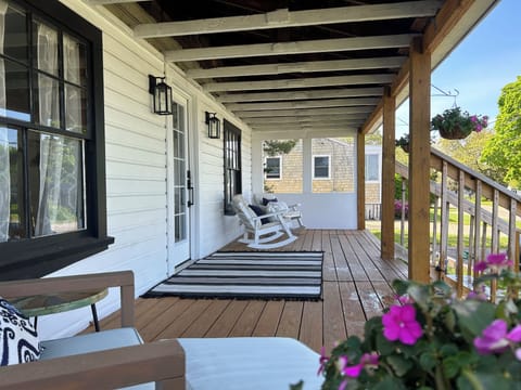 Brand new farmer’s porch looking across the street at the water.