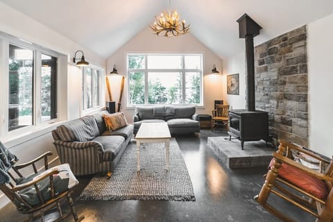 Living room with wood fireplace (1)