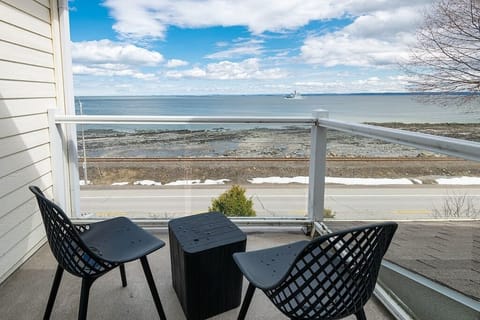 River and beach view from upstairs bedroom
