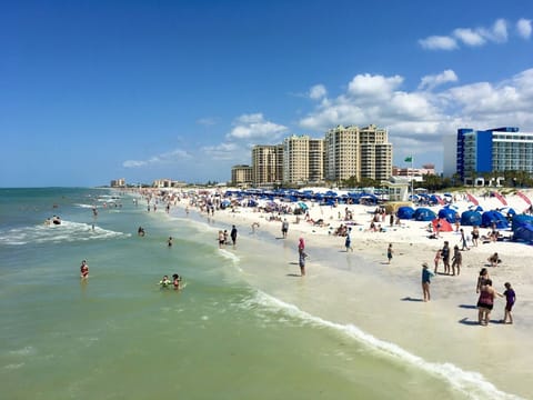 The beach across the street!