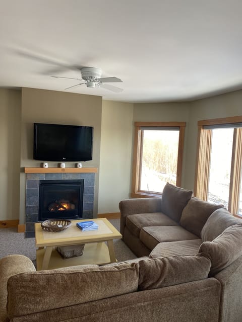 Family room with cushy sofa