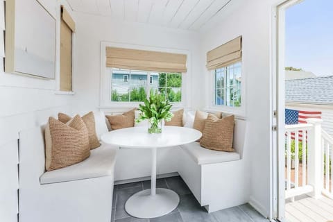 Enjoy banquet dining adjacent to the kitchen, while savoring the gentle breezes and soothing sounds emanating from the nearby Seabright Beach.