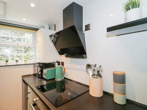 Fridge, dishwasher, electric kettle, toaster