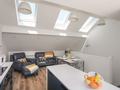 Fridge, dishwasher, electric kettle, toaster