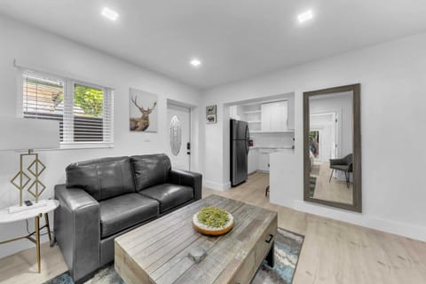 Sit back and enjoy your preferred shows or movies in our inviting living room, where a Roku-enabled TV awaits to enhance your viewing pleasure