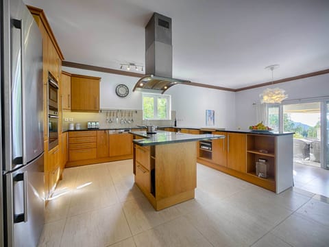 Family Villa | Private kitchen | Full-size fridge, microwave, oven, stovetop