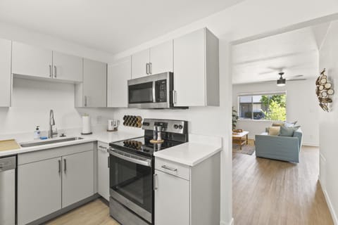Classic Apartment | Private kitchen | Fridge, microwave, oven, dishwasher