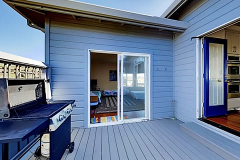 Balcony off kitchen. BBQ