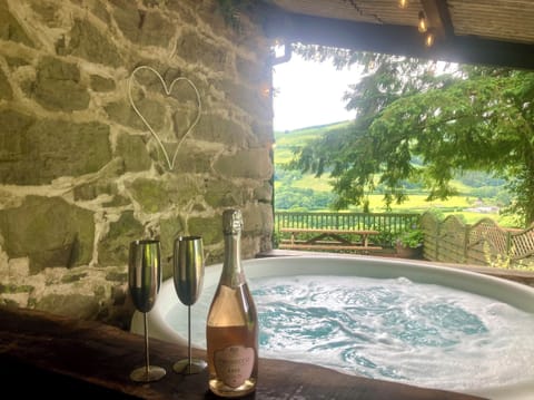 Cottage | Outdoor spa tub