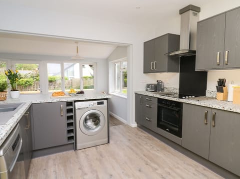 Fridge, dishwasher, electric kettle, toaster