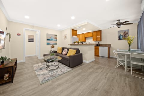 This comfy living room is your haven for unwinding