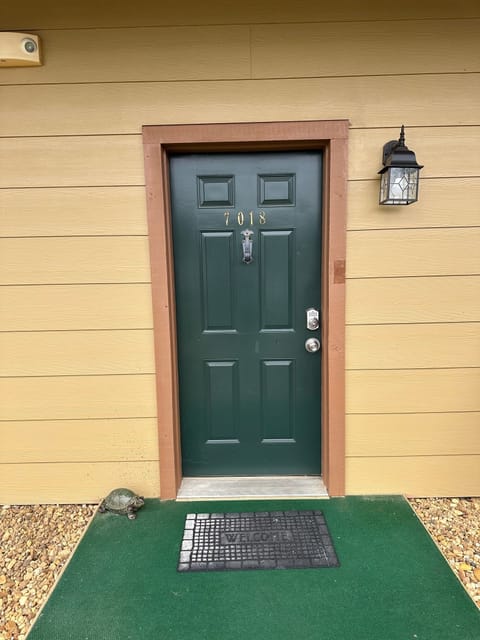 Front door with welcome turtle!