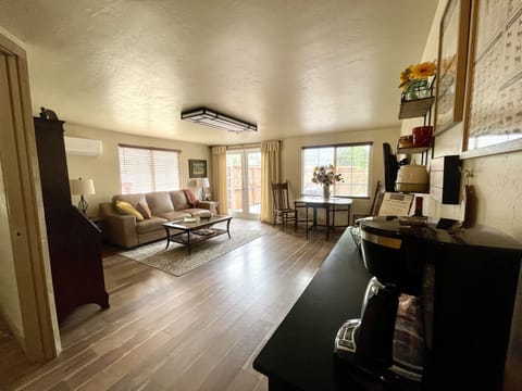 Looking into living room area from the kitchen 