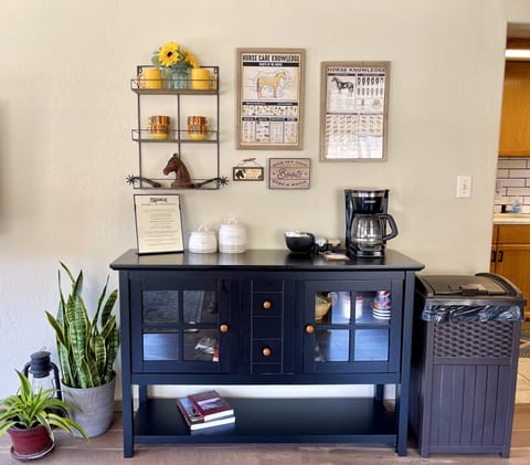 Coffee bar adjacent to the kitchen 