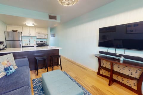 Large flat screen smart TV, Free high-speed wireless Internet Service, and cable.