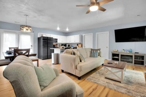 Kitchen and Living Area with TV