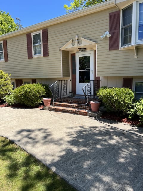 FRONT OF HOUSE, with circular driveway