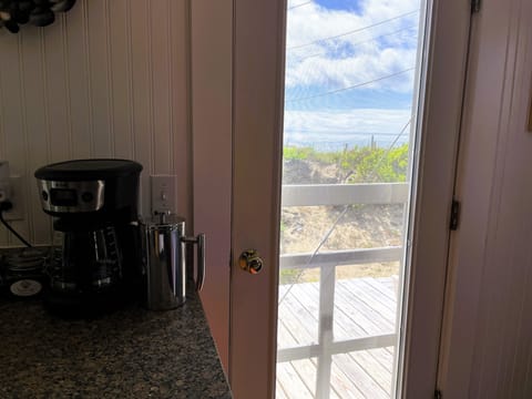 view out the kitchen door