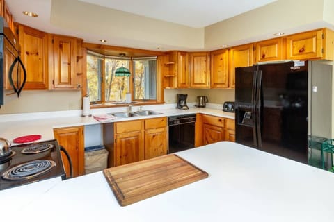 Functional kitchen - well stocked to cater for large groups.