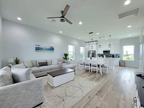 Living Room, Dining and Kitchen area