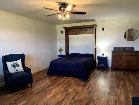 Queen Murphy Bed - can be folded away if you prefer when not in use.