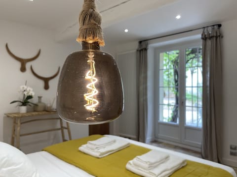 Romantic Double Room, 1 King Bed, Pool Access, Garden View | Frette Italian sheets, premium bedding, Select Comfort beds