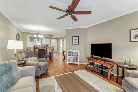 comfortable first floor villa with spacious living space