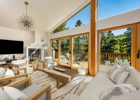 Enjoy the views from inside or out, there's cozy seating all around!