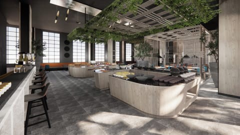 Daily buffet breakfast for a fee