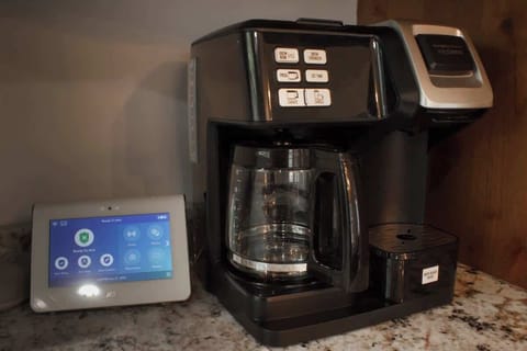 Start your day with ease using the Keurig coffee maker, offering quick and convenient single-serve coffee for a perfect cup every time.