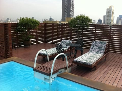 Outdoor pool, a rooftop pool