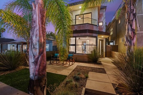 Backyard with seating and BBQ